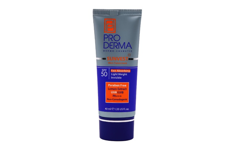 کرم ضد آفتاب فاقد چربی سان وست مخصوص آقایان SPF 50 پرودرما